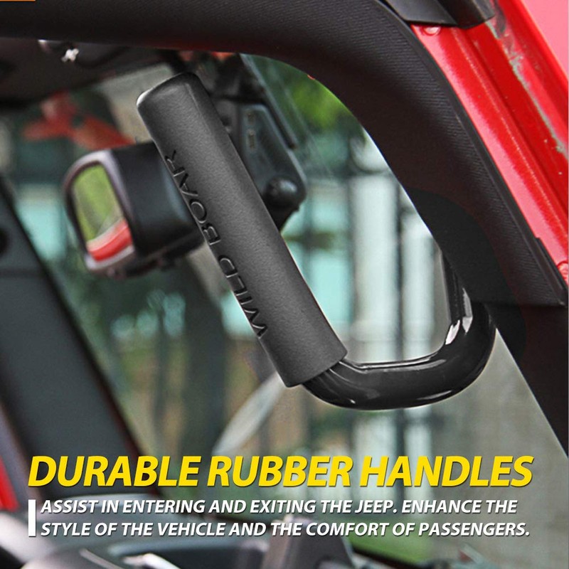 KATUR Front Grab Handle Grab Bar Compatible with Jeep Wrangler