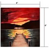 Tile Picture Sunset Dock 8x8"" by Benaya