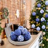 Preboun 12 Pcs Blue and White Chinoiserie Ball Ornaments Christmas