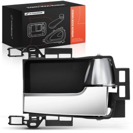 A-Premium Front Passenger Side Interior Door Handle Compatible with Kenworth C500, T270, T300, T370, T400, T600A, T660, T680, T800, T880, W900, W990, Gray Housing with Chrome Lever, Without Cable