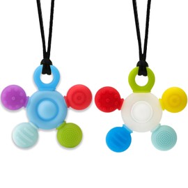 Collares masticables para niños sensoriales, juguetes masticables de silicona Seeway para niños con TDAH, autismo, ansiedad, motor oral, reducir los adultos y los niños masticando inquietos
