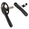 34T Bike Crankset Hollow Integrated Single Speed Round Chainring Aluminium