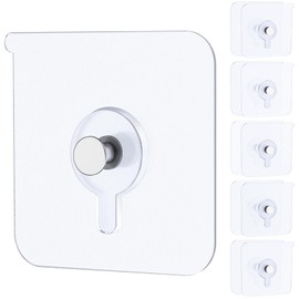 Uniclife 10 Pcs Self Adhesive Picture Hooks 33 Max lbs Load No Drill Screw Stickers Heavy Duty Picture Hangers Without Nails Wall Hooks for Hanging Waterproof Hangers Sticky Hook for Bathroom Kitchen