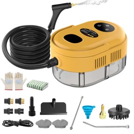 Steam Cleaner with 3-Level Adjustable Handle, 10s Fast Heat-Up, 2500W Pressurized Steamer for Home Cleaning, Handheld Steam Cleaner for Grout, Tile, Couch, Car, Grease, 41oz Tank