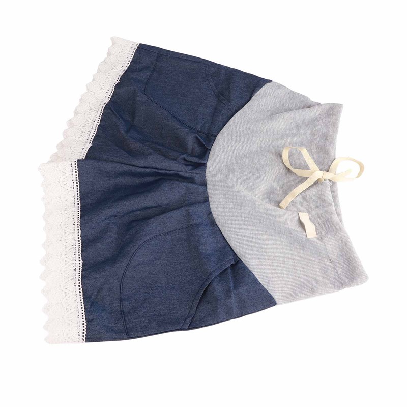 Maternity Denim Shorts Thin Soft Breathable Drawstring Fashionable Pregnancy Support