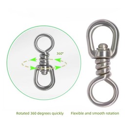 Generic 10pcs Stainless Steel Single Winding Ring Universal Figure-Eight Ring Big Thing Connector Bolt Dog Fishing Accessories (41.5mm(3#)-10Pcs), sliver