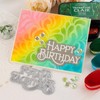 2PCS Happy Birthday Metal Cutting Dies for Card Making DIY