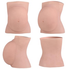 gskinart Fake Pregnant Belly 6,9month Artificial Silicone Pregnant Belly for Faking Pregnancy Film Props Cosplay Costumes (color2, 9 months)