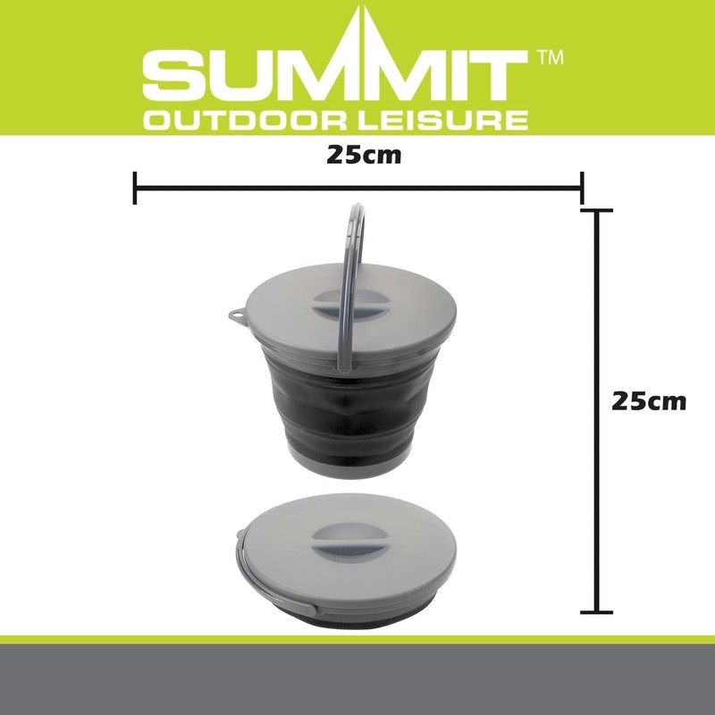 VFM e-Store - Camping Bucket Lid Easy Carry Handle Collapsible