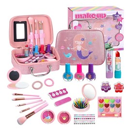 Kit Maquillaje Infantil Lavable 24 Piezas Juguete Xtellar rosa