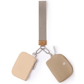 portafolios de muñeca de doble bolsa para mujer, mini cierre alrededor de la portafolios, portafolios de muñeca de doble bolsillo portátil, cartera con cierre, regalo para mujeres, mamá, novia,