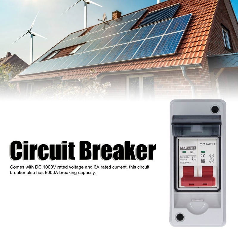 Circuit Breaker 2P 1000V DC 6A Isolation Switch with IP65