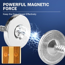 Concealed Magnetic Door Latch Catch Closures Cabinet Hardware Fittings-Suitable for Various Materials for Kitchen Glass Doors Cupboard Metal Magnetic Door Catch Furniture Door Cabinet Barn Latch,4 Set