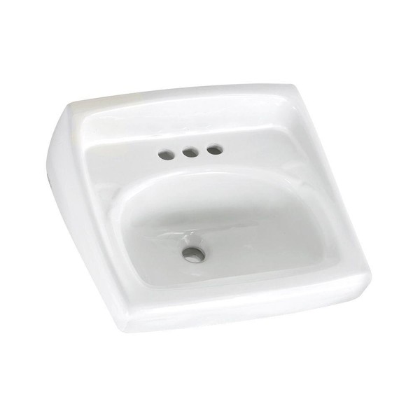 American Standard 0355012.020 0355.012.020 Wall-Mount Lavatory Sink, 1.25 in, White