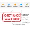 Faittoo (2 Pack) Do Not Block Garage Door Sign, No