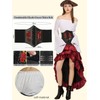 Women's Pirate Costumes Dress Renaissance Top Pirate Skirt with Corset