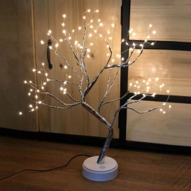 Unbranded 108 LED Light Bonsai Tree Lamp Desktop DIY Fairy Lights Tree Night Light Lamp US - warm white