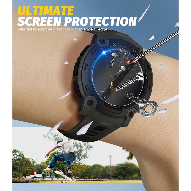 Orzero (3+5) Compatible for Garmin Instinct E 45mm, 3 Pack
