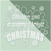 Medium 210mm 'Merry & Bright Christmas Wishes' Clear Static Window