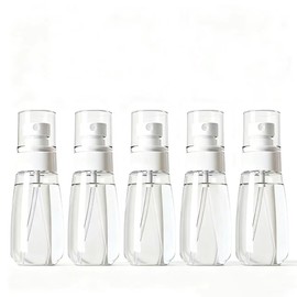 DEUDSORY 5pcs 3.4oz/100ml Reusable Travel Fine Fog Spray Bottle, Suitable for Sub Packaging Toner, Moisturizing Spray, Hair Spray, Perfume, Transparent
