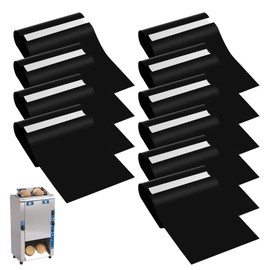 Cook's Aid 10 Pack Antunes VCTM-2/VCT-2 Toaster PTFE Release Sheets - 27.5″x11″ (Black/Silver)