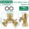 3/4inch Hose Splitter Heavy Duty 2 Way Garden Hose Connector
