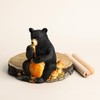 WAIT FLY Black Bear and Mushrooms Paper Towel Holder Stand