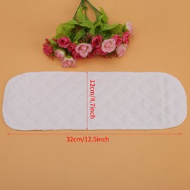 Pack of 10 Soft Breathable Baby Toddler Cotton Modern Fabric Nappy Nappy Liners Insert, Double Absorbent, Reusable Reliable (Six Layers (32 x 12