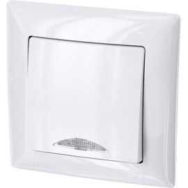 Flush-Mounted On/Off Switch, LED, Plug-In Terminal, All-in-One, Series G1 Pure White