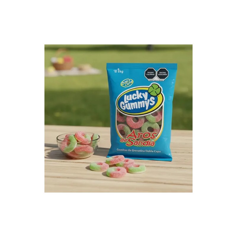 Gomitas Aros De Sandia Lucky Gummys 1kg