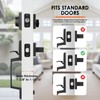 Haidms Black Front Door Handle and Deadbolt Set, Entry Door