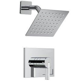 SOOOHOT shower faucet set,shower valve and trim kit,Stainless Steel Shower Head and Handle Set,Single Function shower faucet with valve,Polished Chrome shower system