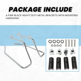 ECOTRIC Saddle Bag Conversion Brackets Support Guard Compatible with Harley Softail 1984-2017 Heritage Springer Fatboy FLSTF FLSTS Bad Boy FXSTSB EFI FLSTFI (Except for Deuce Models) Chrome