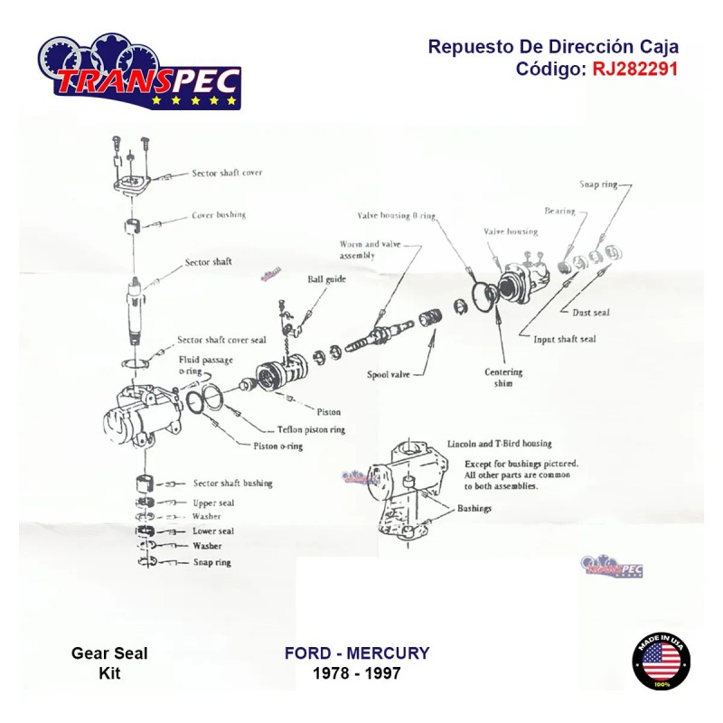 Repuesto De Dirección Caja Ford Explorer 1991-1994