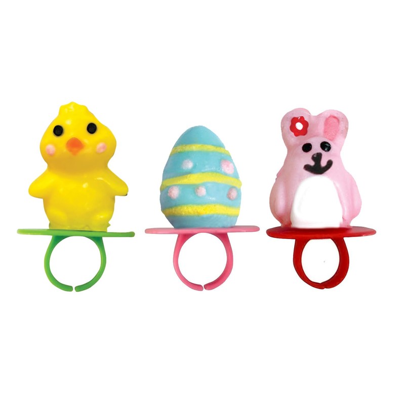 Easter Candy 3D Ring Pops - 18 Individually Wrapped Suckers