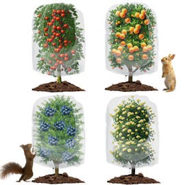 4 Pack Bird Netting for Fruit Trees 4ftx5ft with Drawstring Garden Mesh Nets Insect Netting Plant Row Covers Protection Bags for Blueberry Bushes Shrubs Vegetables Flowers Herbs