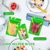 SixWeKit Green Smell Proof Mylar Bags 100 Pack, Stand Up