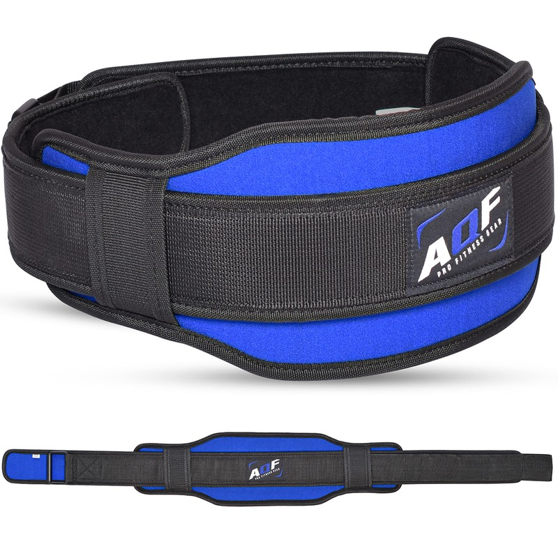 AQF Weight Lifting Belt Back Support Contoured 5.5 Inch Neoprene