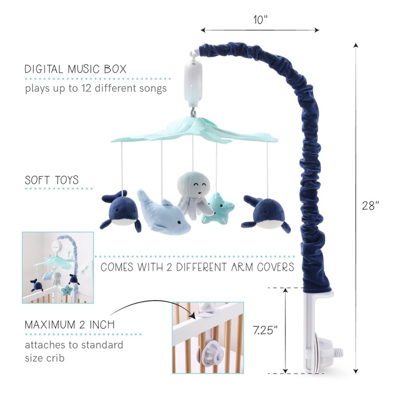 The Peanutshell Nautical Musical Crib Mobile