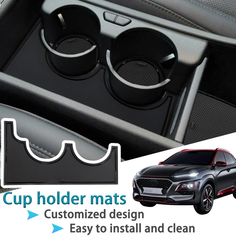 CIMOF Center Console Liner for Hyundai Kona EV Accessories (SE,