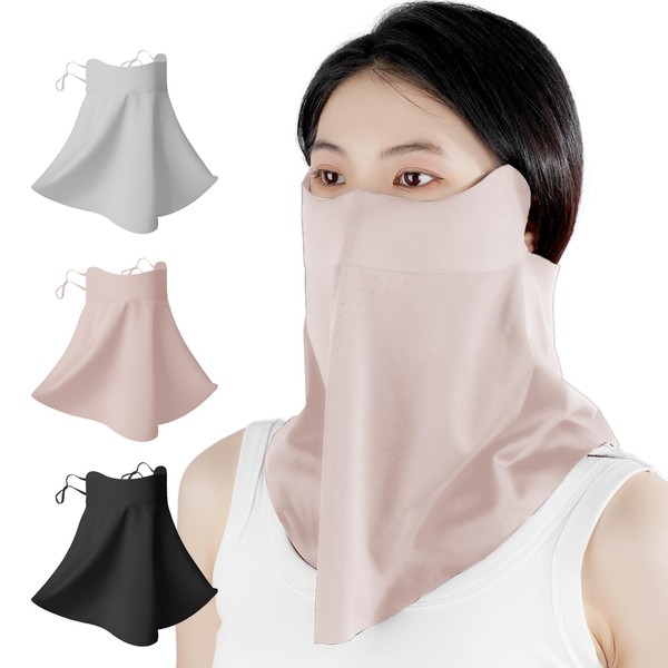 UV Protection Face Sun Mask with Neck Coverage Breathable Design