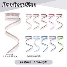 INFUNLY 20 Yards Book Binding Endbands 10pcs Colorful Cotton Bookbinding Headbands 1/2" Wide Archival Binding Cloth Bookbinding Repair Tape for Book Reader Lover Book Decor School Supplies DIY Craft