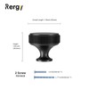 Rergy 10 Pack Knurled Matte Black Cabinet Knobs Round Kitchen