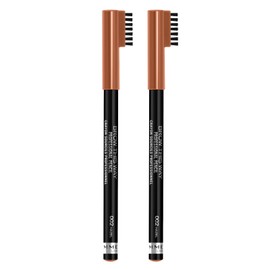 Rimmel London Brow This Way Eyebrow Pencil Temperable Natural Effect Professional Pen with Comb and Formula Long Lasting Color 002 Hazel - 2 Cosmetics