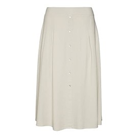 VERO MODA Women's Vmjesmilo Hw Calf Skirt WVN Ga Noos Skirt, Silver Lining