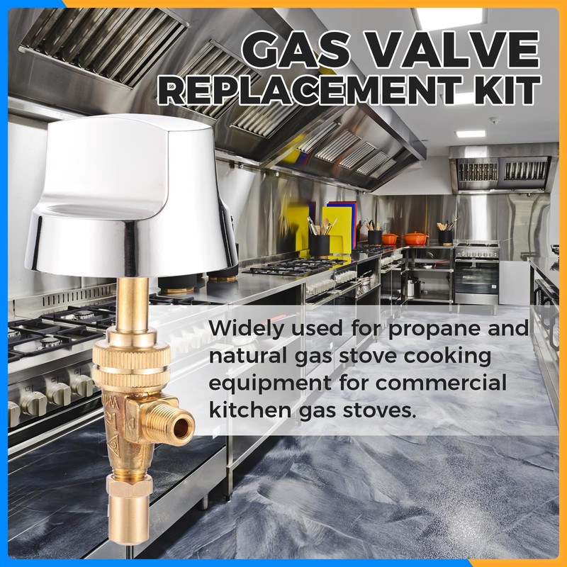 Propane Natural Brass Gas Control Valve 0.047" Orfice with Chromed