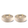 TIKI Citronella Candle 2-Pack – 7-Inch White Wax Bowl with Concrete Finish – Outdoor Decorative Candles for Patio, Deck, Garden, Backyard & Camping