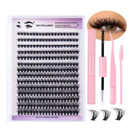 Kit Para Extensiones De Pestañas Mink + Pegamento Color Rosa Tipo de curvatura D
