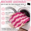 Nuanchu Cute Scalloped Bathroom Rug, Plush Tufted Absorbent Soft Wave