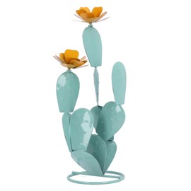 Metal Cactus Statue Decor Life Size Yard Art with Easy Installation for Garden, Courtyard, Balcony